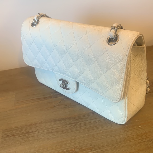 Chanel white caviar medium classic - Picture 5 of 12